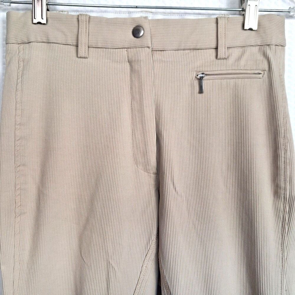 Goode Rider Women's Tan Ribbed Riding Breeches Pants Size 24R - Picture 2 of 12